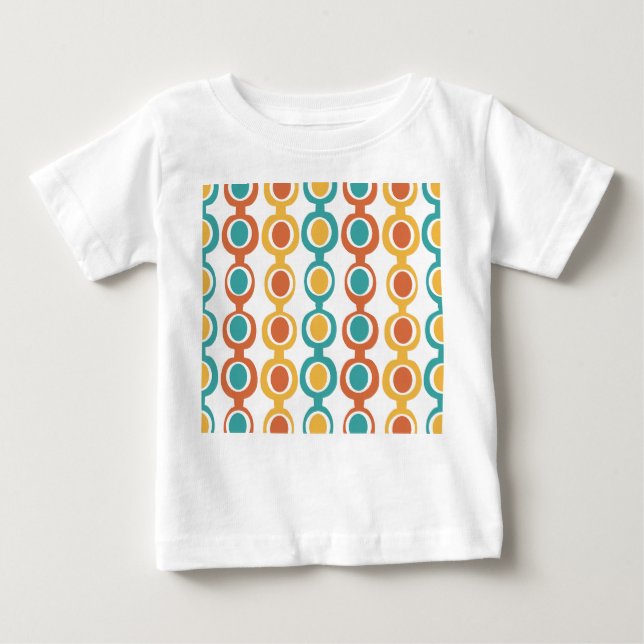 Camiseta Para Bebê Cadeia Moderna do Século médio (Frente)