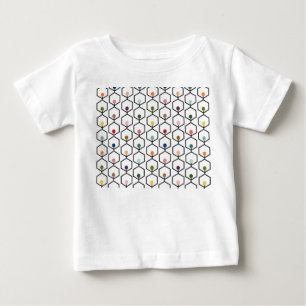 Camiseta Para Bebê Cadeias de Hexágono