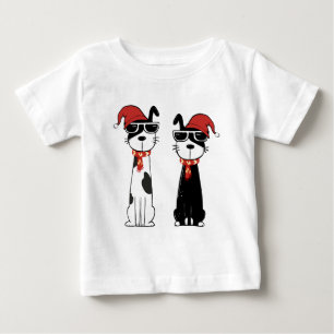 Camiseta Para Bebê Cães de Inverno Resfriados