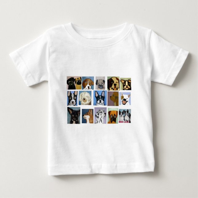 Camiseta Para Bebê cães pelo ginsburg de eric (Frente)