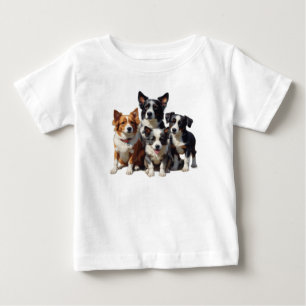 Camiseta Para Bebê Cães Pequenos Adoráveis