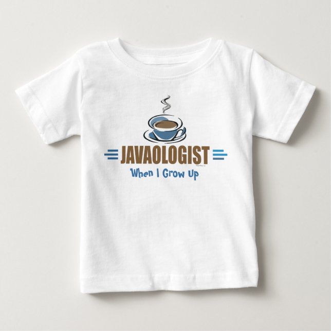 Camiseta Para Bebê Café Divertido (Frente)