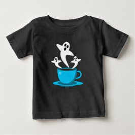 Camiseta Para Bebê Café fumante fantasma