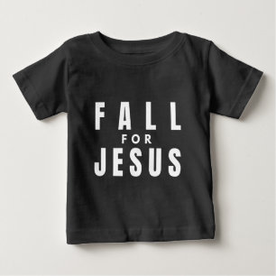 Camiseta Para Bebê Cair Por Jesus