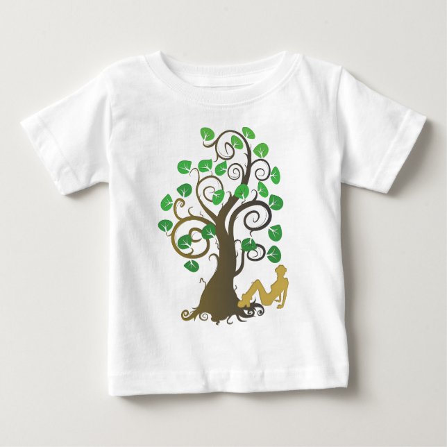 Camiseta Para Bebê Caiu da árvore da família (Frente)