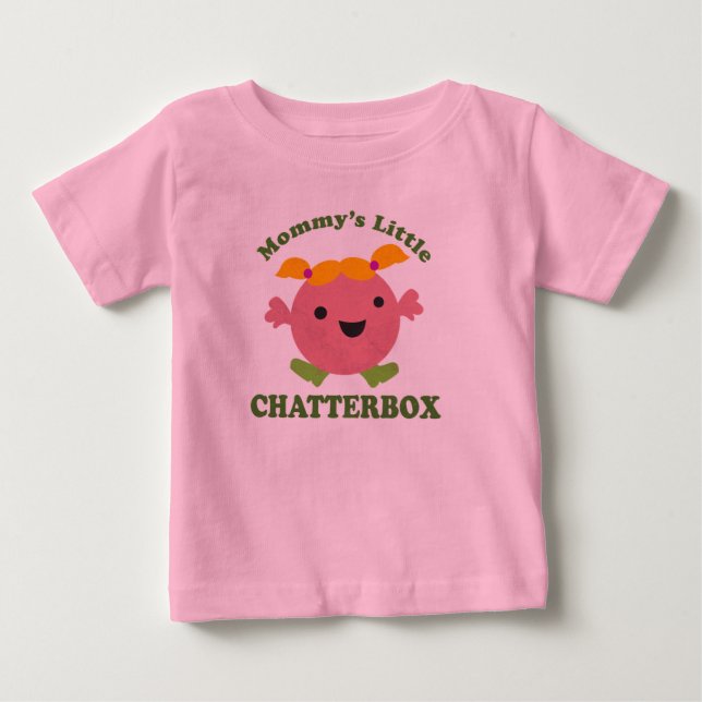 Camiseta Para Bebê Caixa De Chatterbox Da mamãe (Frente)