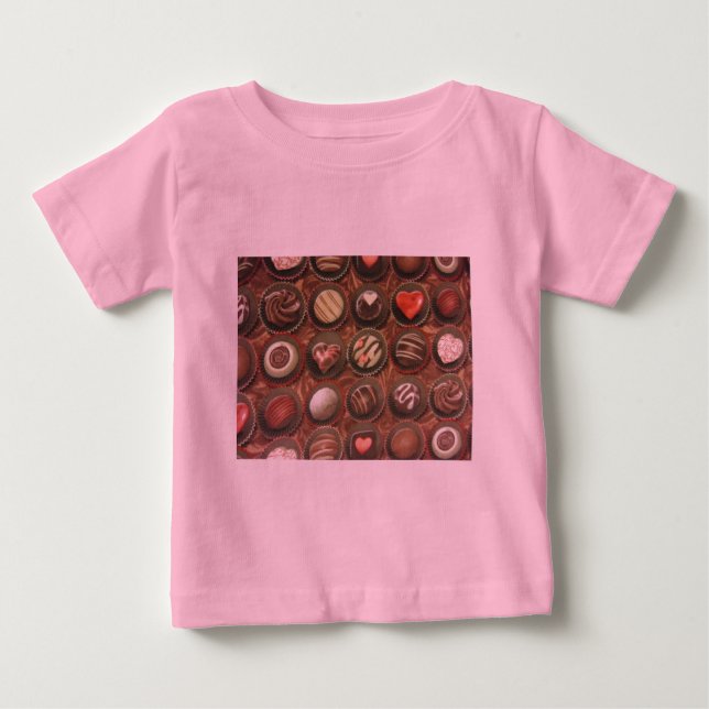 Camiseta Para Bebê Caixa de Chocolate (Frente)