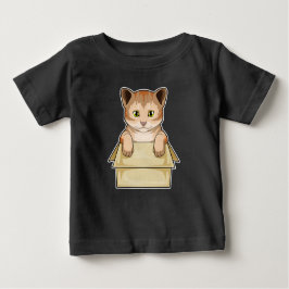 Camiseta Para Bebê Caixa de Gatos