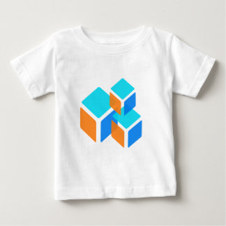 Camiseta Para Bebê Caixas Quadradas