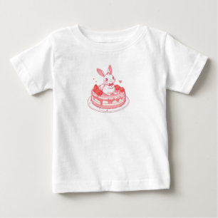 Camiseta Para Bebê Cake Bunny Treat