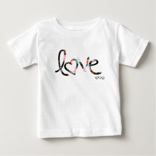 Camiseta Para Bebê caleidoscópio "amor "