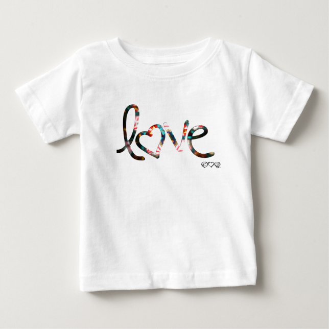 Camiseta Para Bebê caleidoscópio "amor" (Frente)