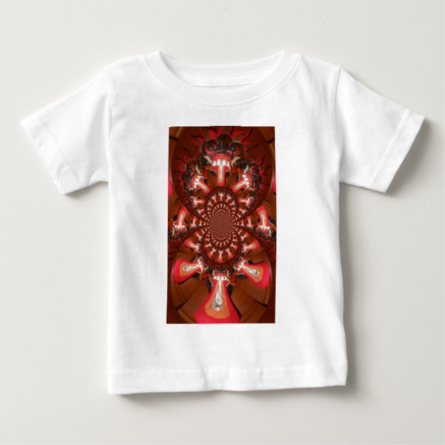 Camiseta Para Bebê Caleidoscópio Língua Impressão de Arte/Gráfico (Frente)