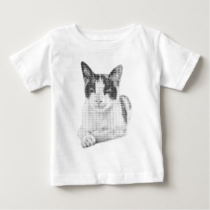 Camiseta Para Bebê Calico Pop Meia-tinta