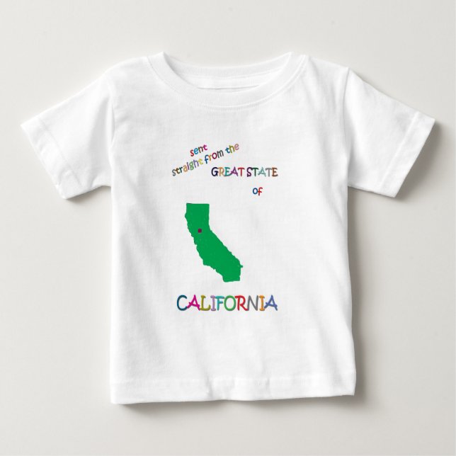 CAMISETA PARA BEBÊ CALIFÓRNIA (Frente)