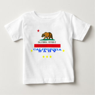 Camiseta Para Bebê califórnia bebê + bandeira