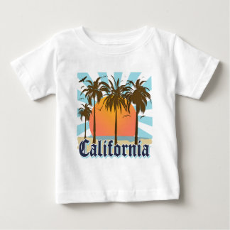 Camiseta Para Bebê Califórnia encalha o por do sol