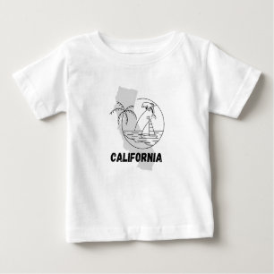 Camiseta Para Bebê california EUA
