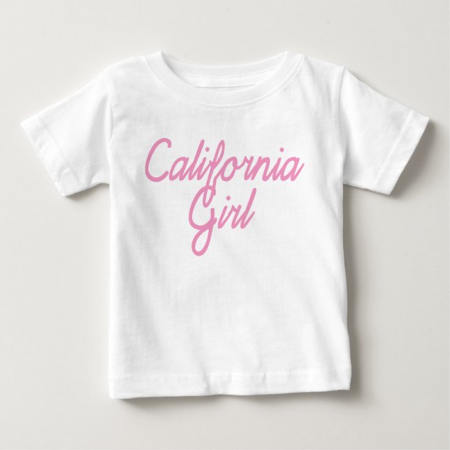Camiseta Para Bebê California Girl (Frente)