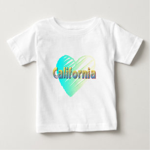 Camiseta Para Bebê California Heart