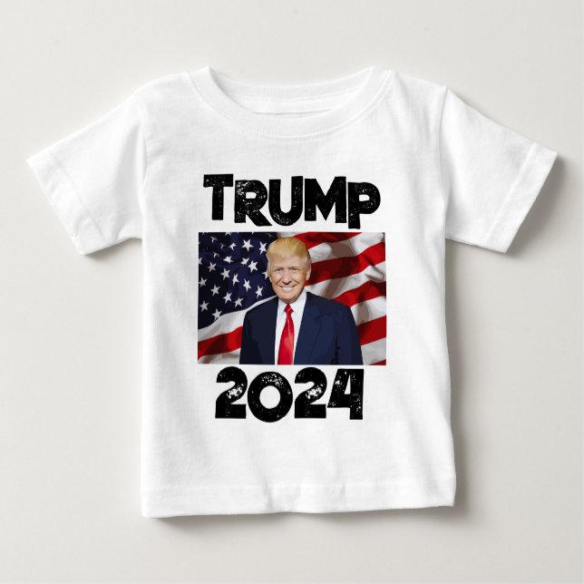 CAMISETA PARA BEBÊ CAMADAS T-SHIRTS DE DONALD TRUMP 2024 (Frente)