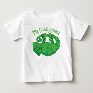 Camiseta Para Bebê Camaleão Espiritual Lagarto Levitante