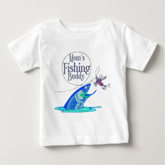 Camiseta Para Bebê Camarada de Pesca mãe