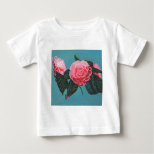 Camiseta Para Bebê Camellia Japonica Sky
