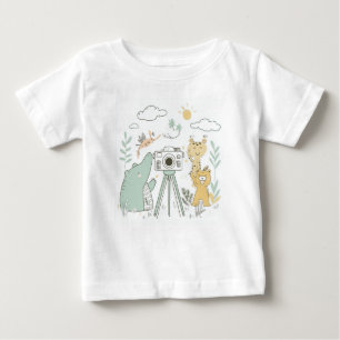 Camiseta Para Bebê Camera Critters Baby T-Shirt