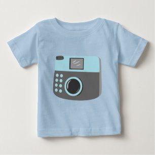 Camiseta Para Bebê Câmera Retro