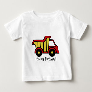 Camiseta Para Bebê Camião basculante do divertimento da construção