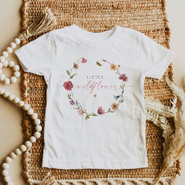 Camiseta Para Bebê CAMILLA Borboleta Menina de Flor Silvestre Primeir