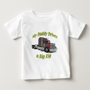 Camiseta Para Bebê Caminhantes - Equipes - Maroon Big Rig - Pai