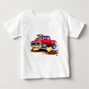 Camiseta Para Bebê Caminhão 1970-72 do vermelho de Chevy C10