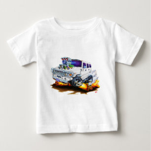 Camiseta Para Bebê Caminhão Branco do Hummer H2