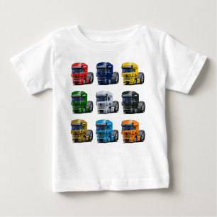 Camiseta Para Bebê Caminhão de animação