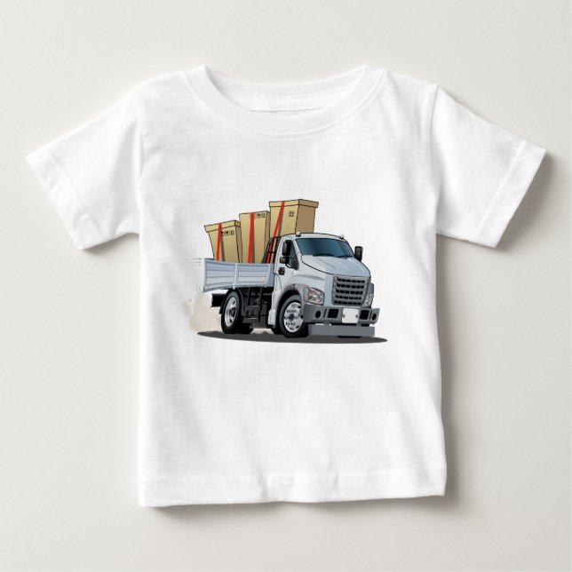 Camiseta Para Bebê Caminhão de animação (Frente)