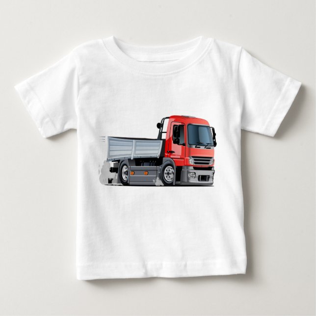 Camiseta Para Bebê Caminhão de animação (Frente)