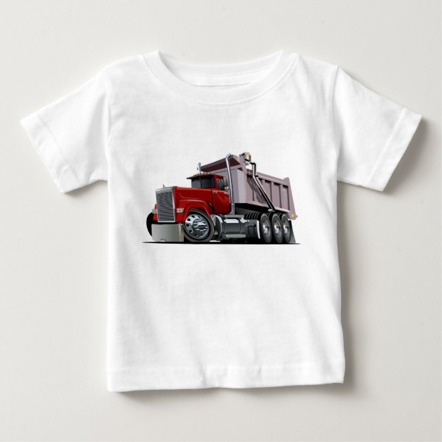 Camiseta Para Bebê Caminhão de animação (Frente)