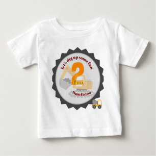 Camiseta Para Bebê Caminhão de Construção
