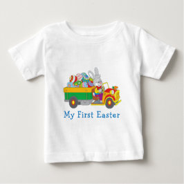 Camiseta Para Bebê Caminhão de Entrega do Coelho de Páscoa | Minha Pr