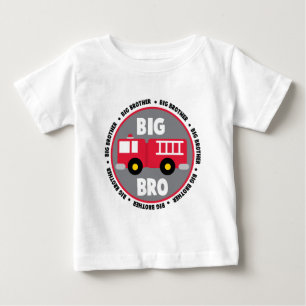 Camiseta Para Bebê Caminhão de Fogo do Grande Irmão