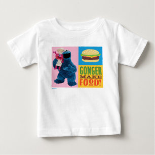 Camiseta Para Bebê Caminhão do Cookie Monster   Gonger Faz Comida