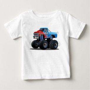 Camiseta Para Bebê Caminhão monstro de cartum