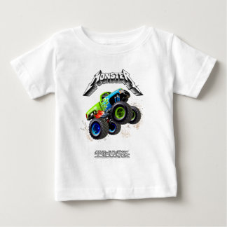 Camiseta Para Bebê Caminhão monstro de desenho animado