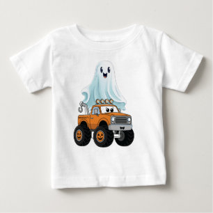 Camiseta Para Bebê Caminhão Monstro de Halloween, Crianças da Tempora