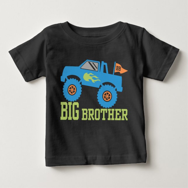 Camiseta Para Bebê Caminhão Monstro do Big Brother (Frente)