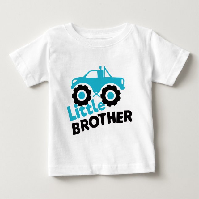Camiseta Para Bebê Caminhão Monstro Irmãozinho (Frente)