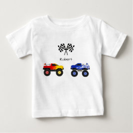Camiseta Para Bebê Caminhão Monstro Personalizado 
