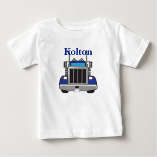 Camiseta Para Bebê Caminhão Semi Personalizado